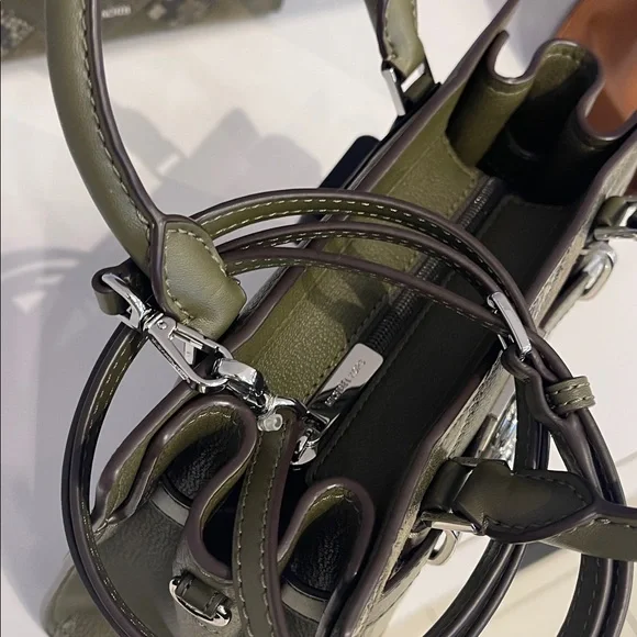 MICHAEL KORS Hamilton Small Patchwork Satchel Crossbody Bag
Olive 
NWT - Picture 4 of 16